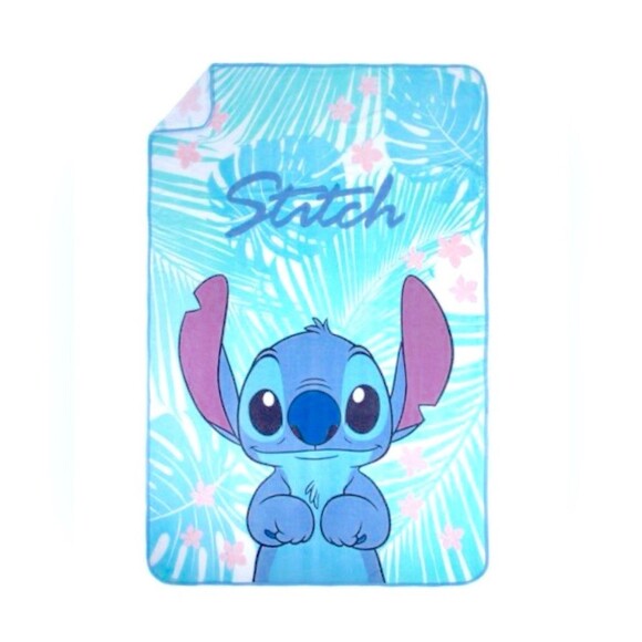 Disney Lilo & Stitch Plush Fleece Throw Blanket – Soft Cozy Kids Bedding – NEW - Picture 1 of 6